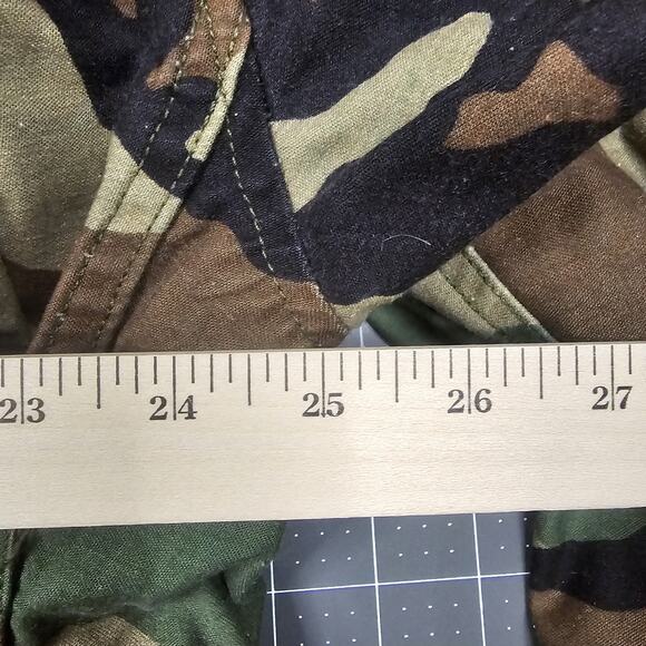 Vintage M65 Field Jacket Large Alpha Ind Woodland Camo Grunge Streetwear Skater - Picture 12 of 15